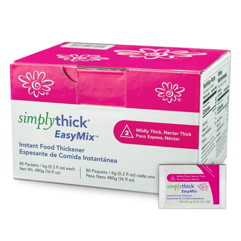 Simplythick Easymix 80 Count Of 6g Individual Packets Gel Thickener ...