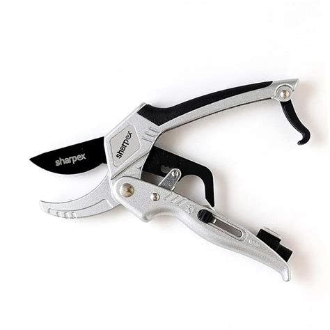 Sharpex Ratchet Garden Pruning Shears, Anvil Type, 3-Stage Ratcheting ...