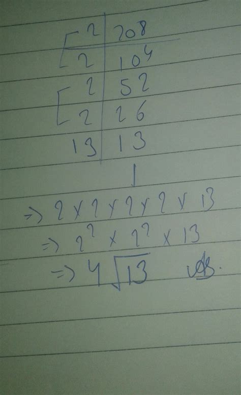 find the square root of 208 by long division method - Brainly.in