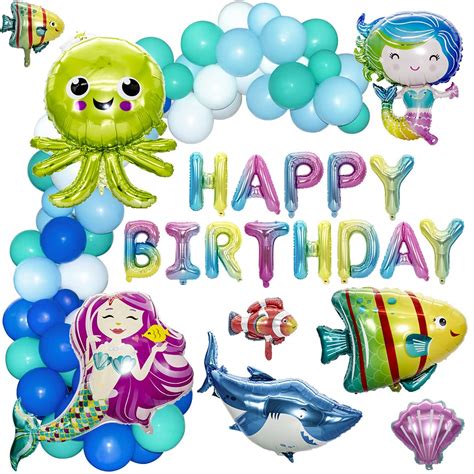 Buy Ocean Balloons Garland 94Pcs Kit for Boys and Girls' Birthday Party ...