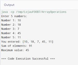 Image result for One-Dimensional Array in Java Example Program