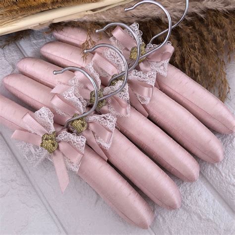 Padded Hangers with Lace Trims | Bridal hangers personalized, Fabric ...