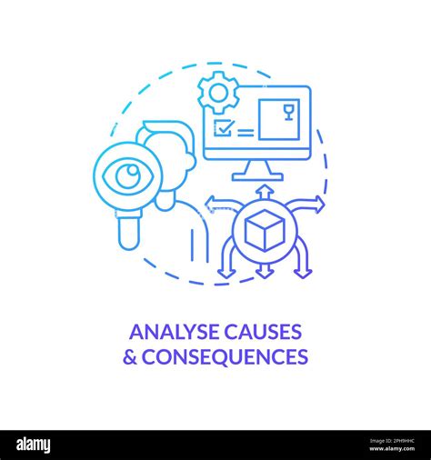 Analyse causes and consequences blue gradient concept icon Stock Vector Image & Art - Alamy