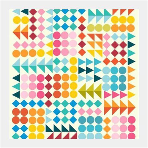 Basic Shape Pattern Square Art Prints PosterGully Specials