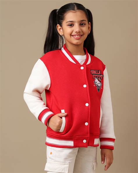 Hello Kitty Printed Regular Fit Varsity Jacket For Girls – Kidsville