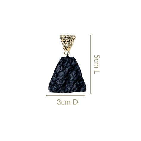 Jewellery Online - Premium Textured Symmetry Black And Gold Earrings ...