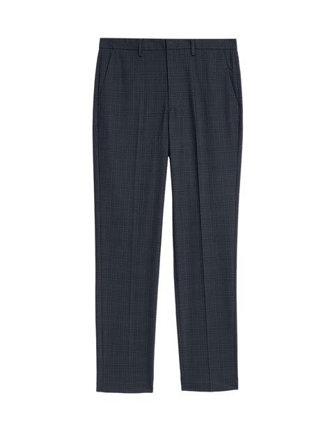 Buy Tailored Fit Check Suit Trousers at Marks & Spencer