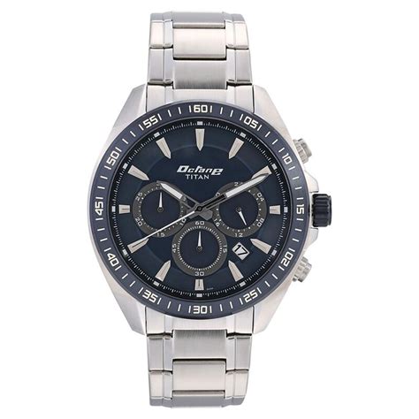 Buy Online Titan Octane Blue Dial Chronograph Stainless Steel Strap ...