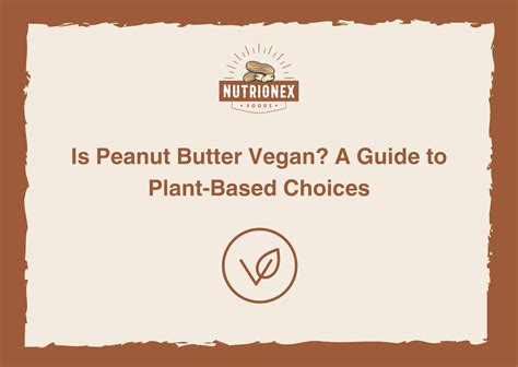 Is Peanut Butter Vegan? A Guide to Plant-Based Choices | Nutrionex Foods