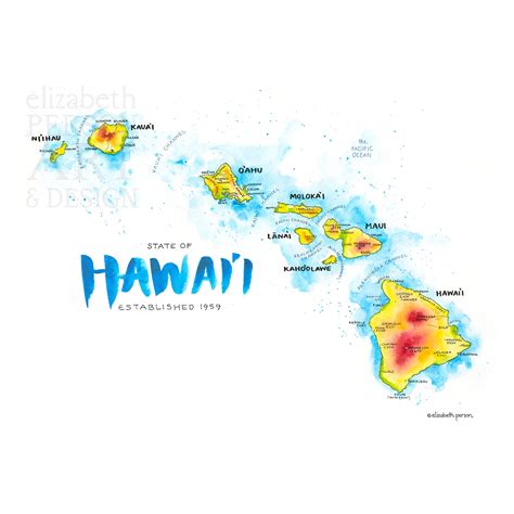 Hawaiian Islands Map