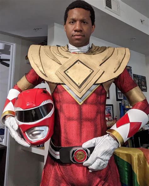 Just finished and wearing my red mighty Morphin power ranger suit w ...