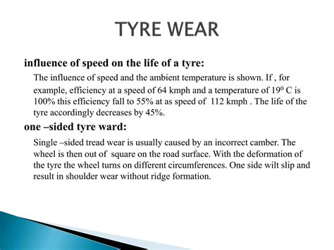 characteristics of tyres | PPTX