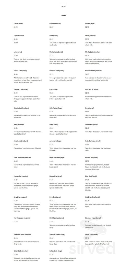 Greenhouse Effect Coffee and Crepes UT menu in Millcreek, Utah, USA