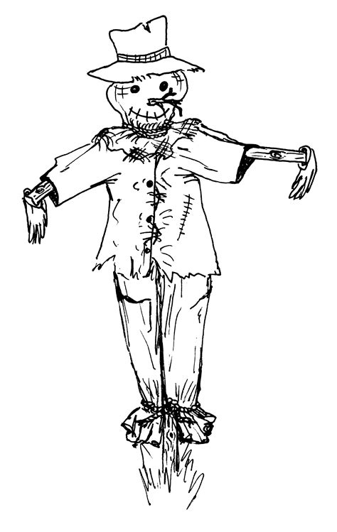 Free Printable Scarecrow Coloring Pages For Kids