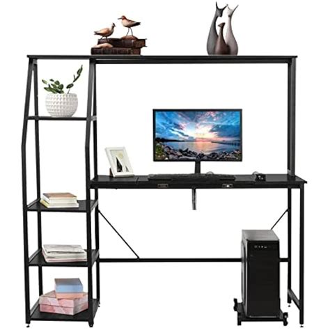 Modern 57” Computer Desk with 5-Tier Shelves and India | Ubuy