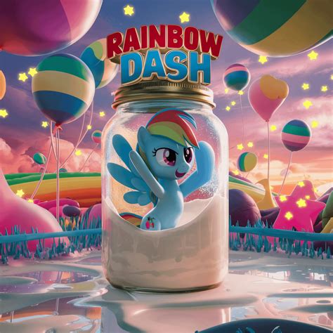 Rainbow Dash in jar : r/CursedAI