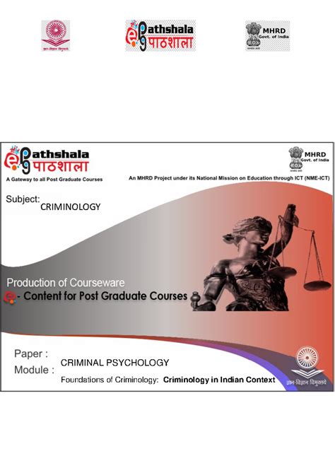 Foundations of Criminology: Indian Context Analysis and Insights - Studocu