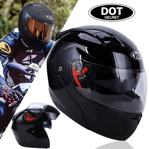 Buy DOT Flip up Modular Dual Visors Full Face Motorcycle Helmet Men ...