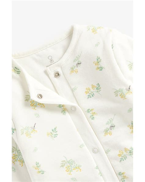 Buy Girls Full sleeves wadded sleepsuit floral print - White Online at ...