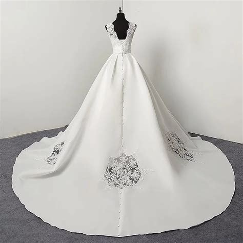 Buy White Christian & Catholics Wedding Train Satin Dress in Tripura ...