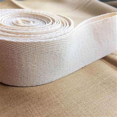 CANVASS® Cotton Twill Tape Ribbon Soft Natural Twill Tape Herringbone ...