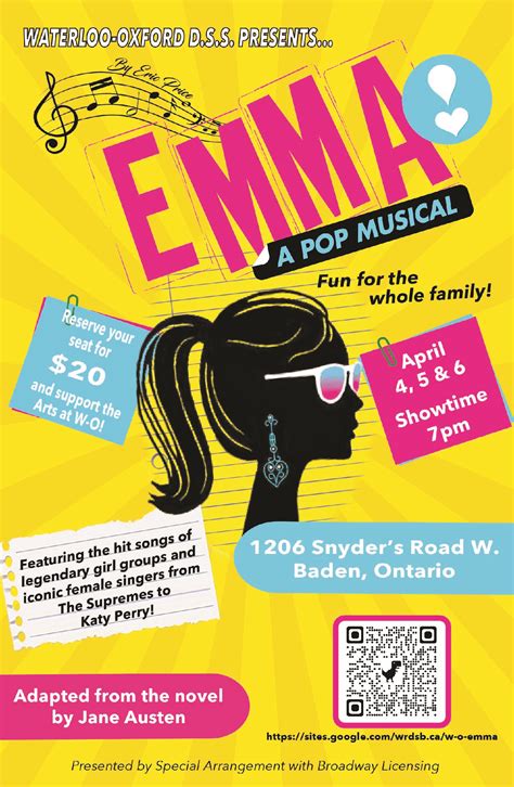 EMMA! – A Pop Musical (Waterloo-Oxford District Secondary School)