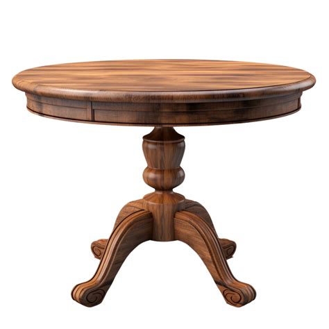 AI generated Round wooden vintage table clip art 34882547 PNG