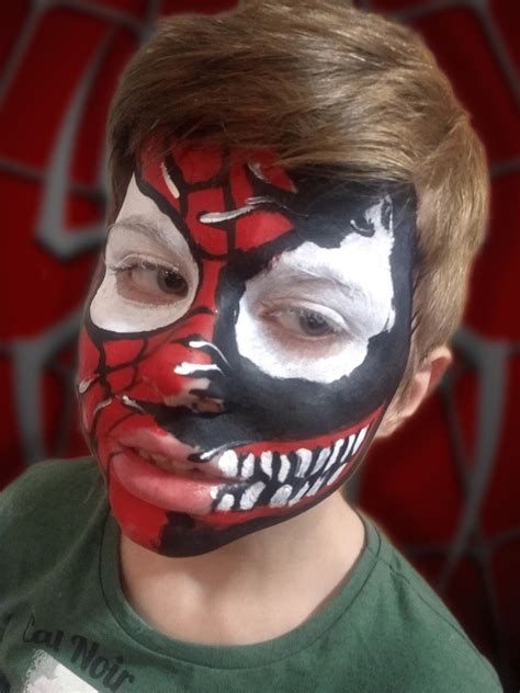 Venom Spiderman Face Paint