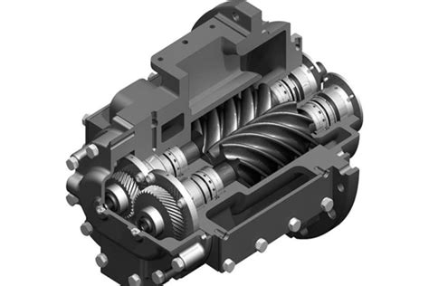 Image result for Rotary Screw Compressor Animation