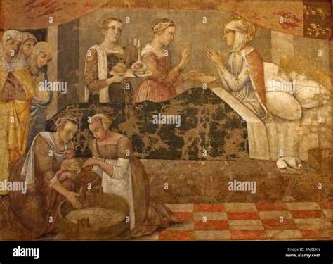 Giovanni Bellini's 'The Birth of the Virgin Mary' (circa 1453) is a ...