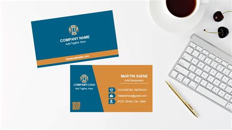 Business Card Template MS PowerPoint 的图像结果