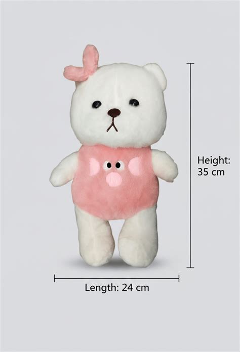 CuddleNest Plush Strawberry Lily Teddy Bear - Strawberry Lily_Pink