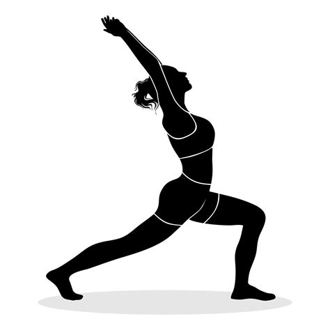 Silhouette of woman exercising meditation yoga. Vector silhouette illustration 13643187 Vector ...