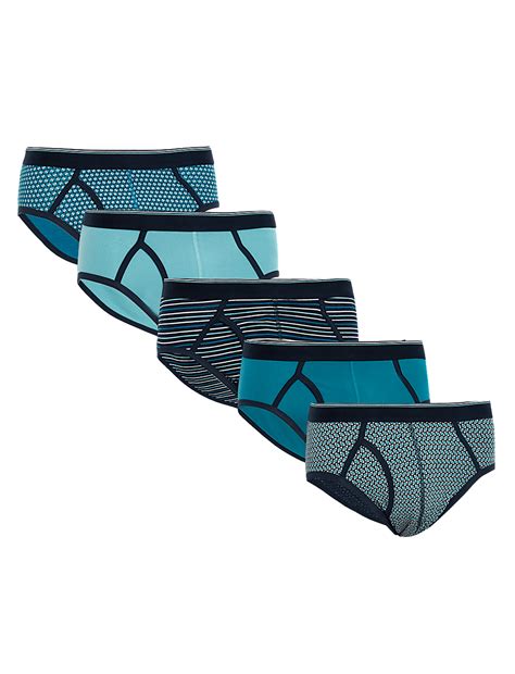 Buy 5pk Cotton Stretch Cool & Fresh™ Briefs at Marks & Spencer