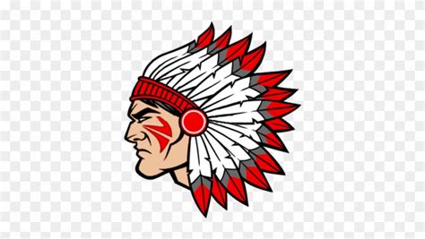 Indian Head Logo Clip Art Indians Cut Image Vector - Red Indian Clipart ...