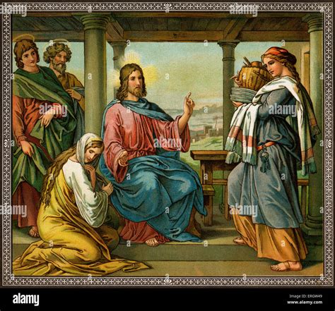 Jesus With Martha And Mary High Resolution Stock Photography and Images ...
