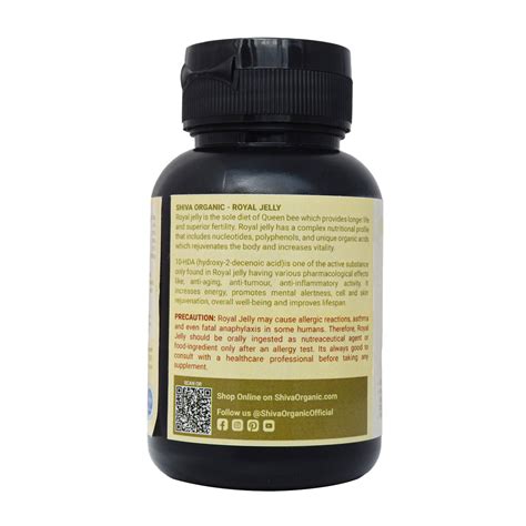 Royal Jelly Capsule- Freeze Dry 10-HDA:6% – Shiva Organic