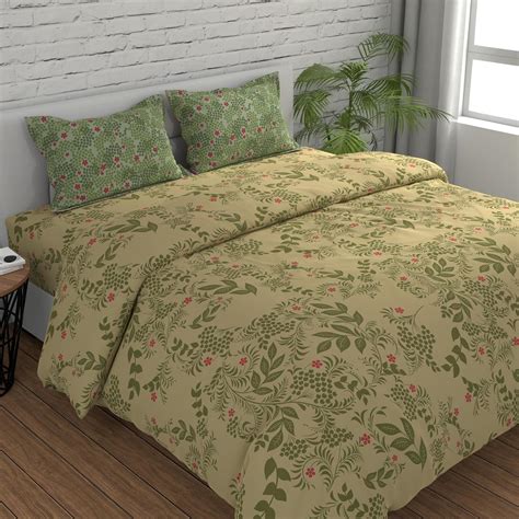 HUESLAND by Ahmedabad Cotton 144 TC Bedsheet for Double Bed King Size ...