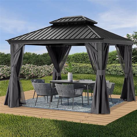 Amazon.com : ABCCANOPY Hardtop Gazebo 10x12 - Outdoor Metal Hard Top ...