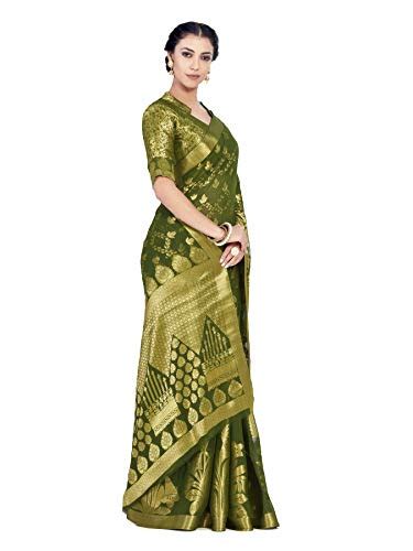 Buy MIMOSA chiffon Wedding saree Kanjivaram pattu Style With Brocket ...