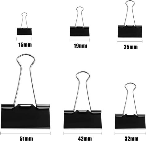 SANNIX 110 PCS Binder Clips Assorted Sizes, X Large, Large, Medium ...