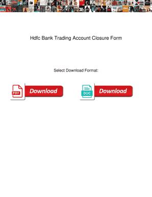 Fillable Online Account Closure Request form -CDSL & NSDL - HDFC Bank ...