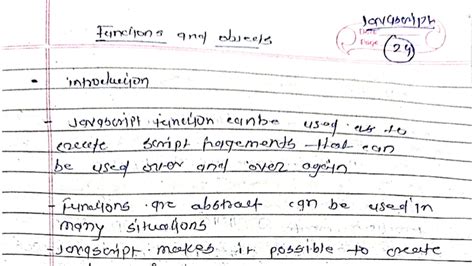 JavaScript Functions and Objects Overview - CS101 Lecture Notes - Studocu