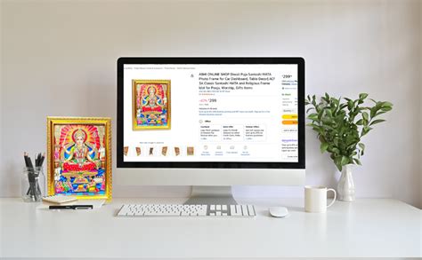 ABHI ONLINE SHOP Navratri Goddess Durga Gold Framed Photo | Hindu ...