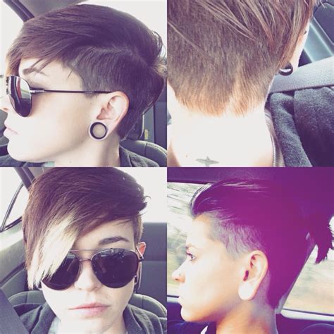 #manbun.#aviators Haircuts MD likes. … | Lesbian hair, Lesbian haircut ...