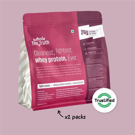 Buy The Whole Truth 24g Whey Protein Isolate + Concentrate - 1 Kg (Pack ...