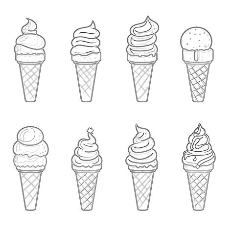 Panda Ice Cream Coloring Pages