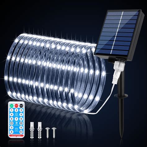 SMY Lighting Solar Rope Lights, 72FT 200 LEDs Solar LED Rope Lights ...