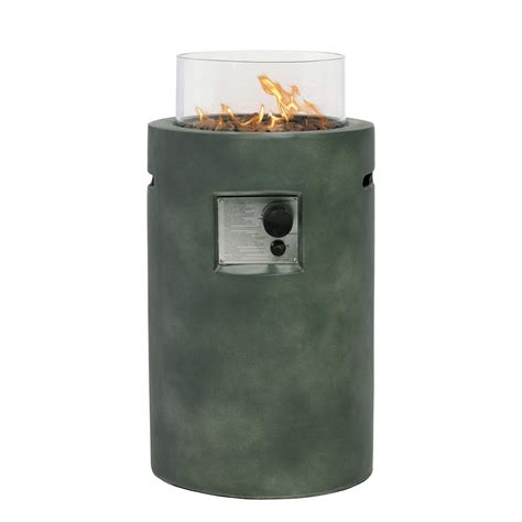 Buy COSIEST Outdoor Propane Fire Pit Table w Compact Ledgestone 16-inch ...