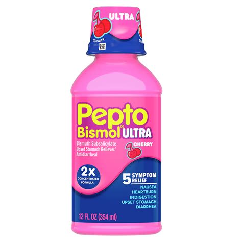 Pepto Bismol Liquid Ultra, Indigestion and Anti-Diarrhea Stomach Relief, Cherry, 12 Fl oz ...
